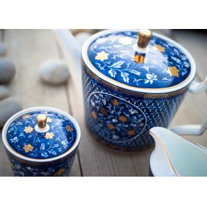 HS 6911101900 Bone China Decal Fine Porcelain Coffee Set