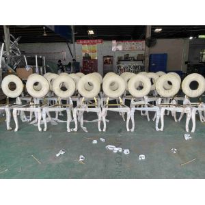 Round Back Dining Chairs Special Design Stackable Function Banquet Chairs