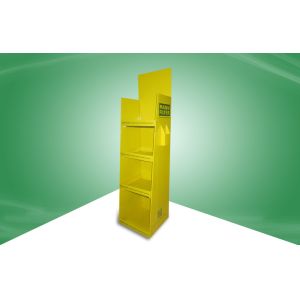 Heavy Duty Floor Standing POS Cardboard Displays With Flyer / Brochure Pockets