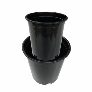 Durable Large 165mm Diameter Hard Plastic Flower Pots 17cm Height