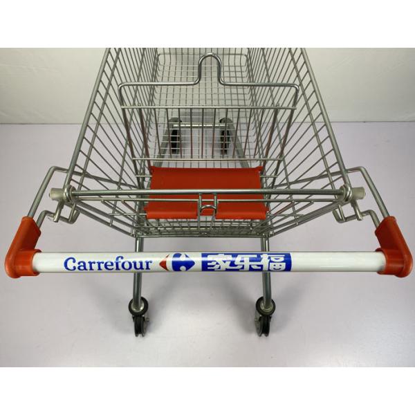 European Style Customized Grocery Shopping Trolley 150L Metal Supermarket Trolley Powder Coating