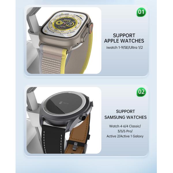 15W Zinc Alloy ABS 4 In 1 Wireless Charging Station with PD/QC3.0 for Multiple Devices