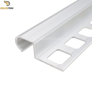 Matt Silver Bullnose Tile Trim For Stairs Aluminum Alloy Material