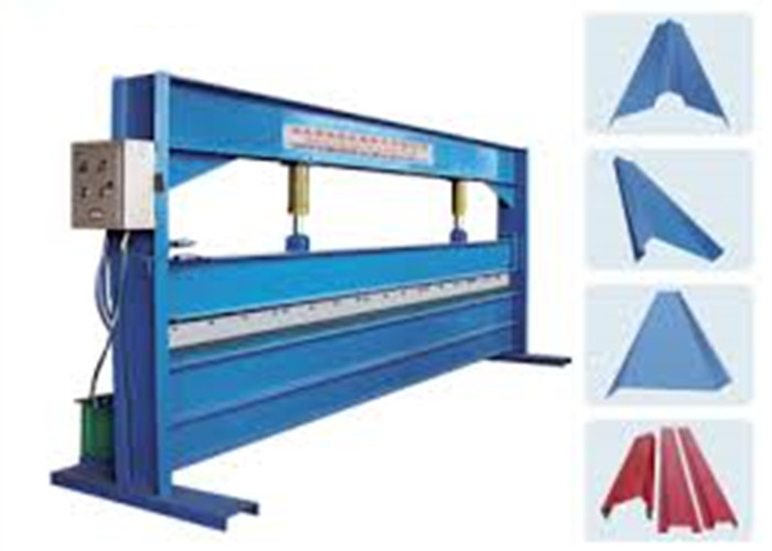 Blue Color 4m Width Hydraulic Sheet Bending Machine For Galvanized Steel Coil