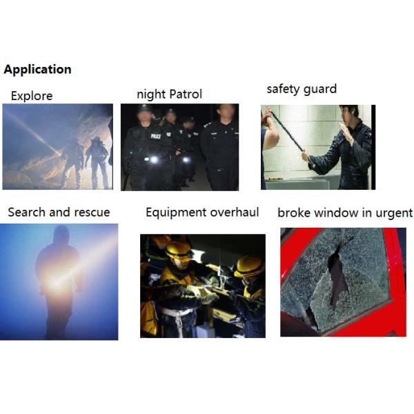 Black Battery Powered Work Lights , Night Patrol / Safty Guard LED Battery Work Lamp 450lm