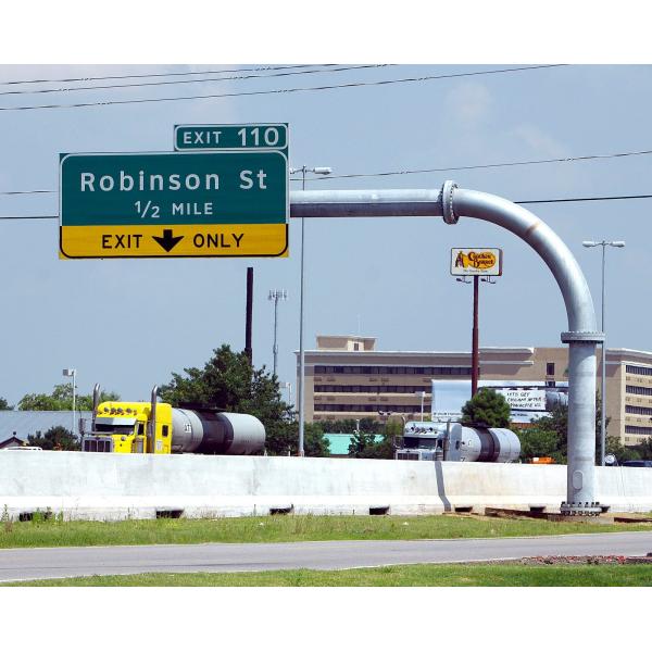 Buy Heavy Duty Sign Structures Galvanized Steel Traffic Poles at wholesale prices