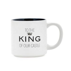 Ceramic Dad Mug Coffee Mug White Color with creative words "KING DAD" Customized