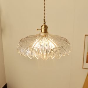 Modern Glass Pendant Lighting Fixture Luminaire Green Flower Bar Restaurant