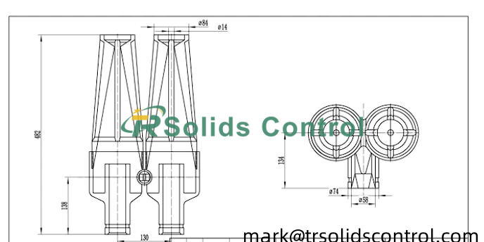 d-silter 4" cone SWACO MONGOOSE URETHANE replacement9622221