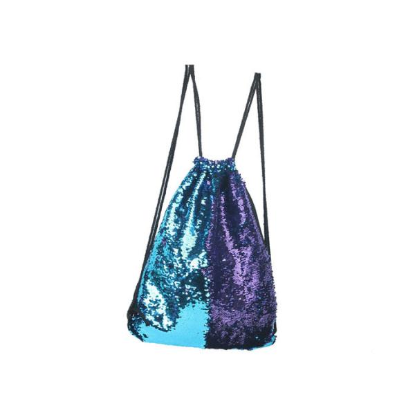 2018 New Combine Purple and Blue Reversible Sequins Backpack Bag for Traveling