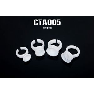 White Plastic Tattoo Accessories Disposable Eyelash Extension Glue Holder