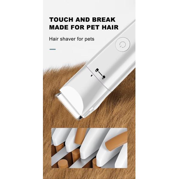 20*10*6.2cm 4 In 1 USB Rechargeable Electric Pet Grooming Kit for Dog Cat Hair Trimmer