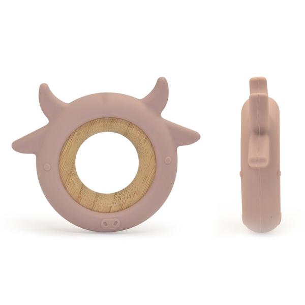 Buy Food Grade Silicone Beads Beech Wood Teether Phthalate Free at wholesale prices