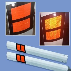 Fluorescent Trapezoidal Warning Flexible Reflective traffic guardrail road