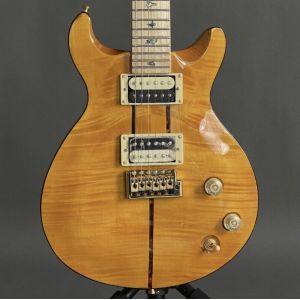 China Custom SE Santana Electric Guitar Chrome Part Abalone Bird Inlay Flame Maple Top on sale