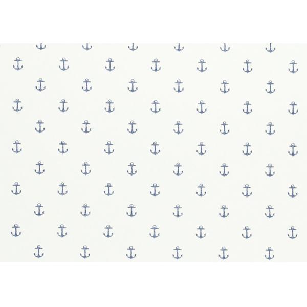 Fresh Navy Style Non Woven Wallcovering For Boy’S Bedroom With Anchor Printing