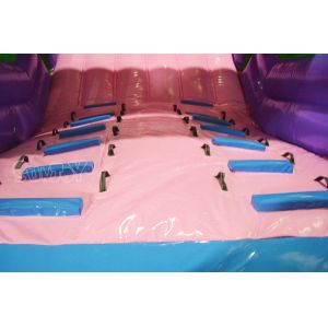 12M Length Pink Green Inflatable Obstacle Course For Adult