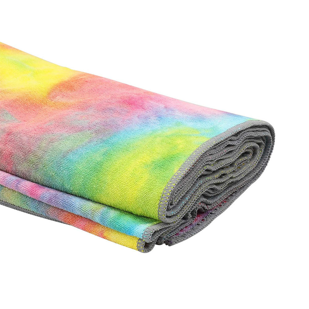 Custom Absorbent Microfiber Sweat Anti-Slip Non Slip Yoga Mat Towel Cover Towel