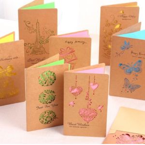 ODM Personalised Printed Cards Thank You Hollow Out Paper