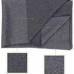 Grey Color Circular Knit Fabric , Waterproof Cationic Weft Knitted Fabric