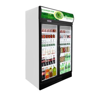 1250W 1700L Glass Door Beverage Cooler / Juices Or Soft Drink Chiller