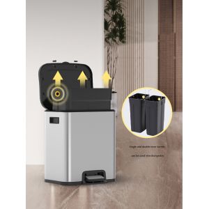 20L Home Stainless Steel Bucket Double Wall Stainless Steel Bucket Trash Can