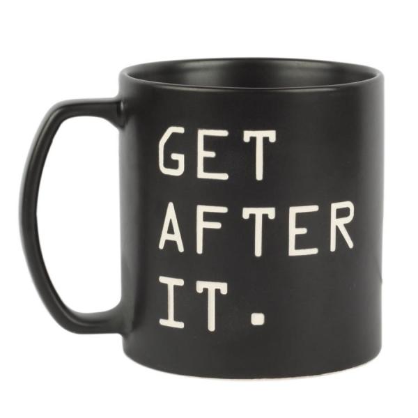 Buy Large Capacity Black Custom Ceramic Mugs Laser Debossed Logo 21OZ at wholesale prices