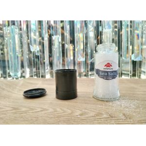Reusable Glass Bottle Salt And Pepper Mill Plastic Grinders With Ceramic Core