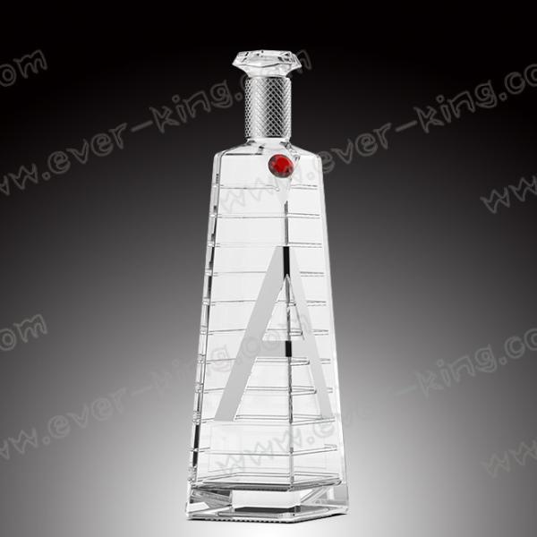 750ml Double Tower Shaped Liquor Glass Bottles