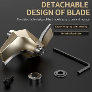 Tideway 1/4 1/2 Shank Cormer Ball Nose Round Carving Router Bit With Beraing