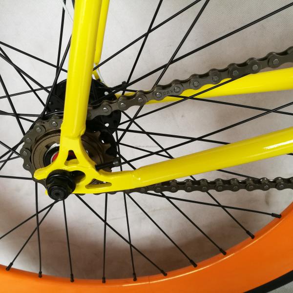CE Approved 700C 80MM Big Rim Colorful Single Speed Fixed Gear Bike with 1.6m Alloy Stem