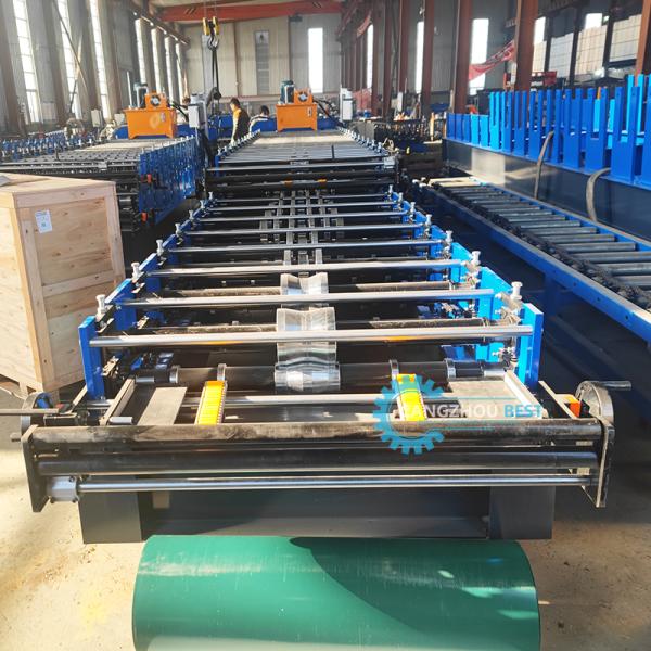 Durable Double Layer Trapezodial Steel Profile Roofing Sheet Roll Forming Machine