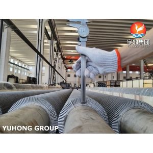 TP304H Stainless Steel Serrated Finned Tube HFW High Frequency Welding