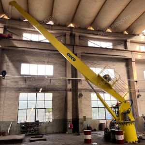 Quality 3t15m HydraulicStiff Boom Lifting Points Jib Marine/deck Crane for sale
