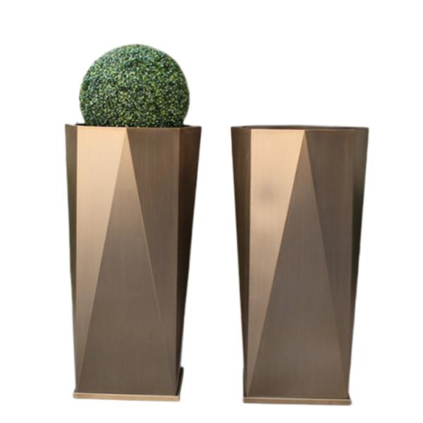 Unique style octagonal large metal flower pots for flowers