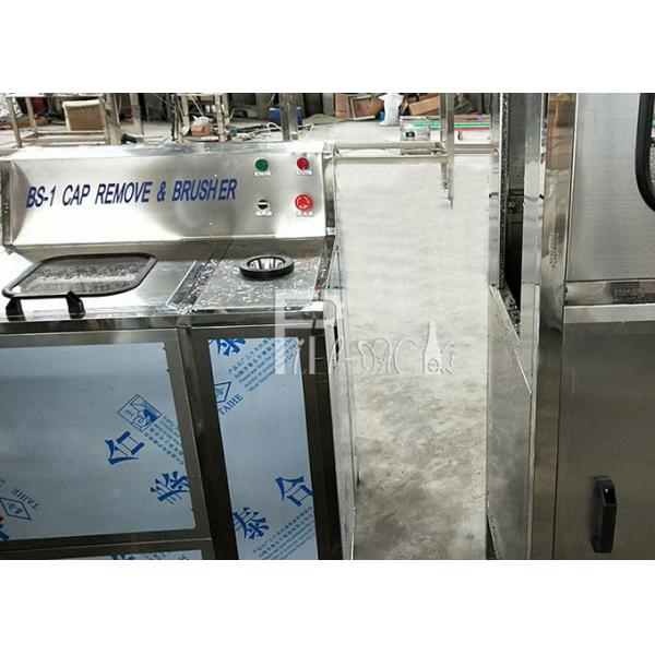 Auto Lifting Feeding SUS 304 120 BPH Gallon Filling Line