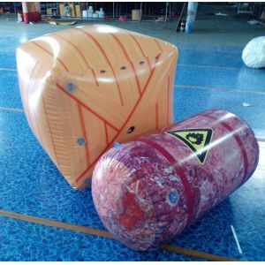 Interesting Inflatable Paintball Bunker Field, Tarpaulin PVC Inflatable Box