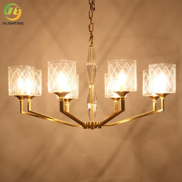 Clear Metal E14 Bulb Glass Modern Pendant Lamp For Living Room