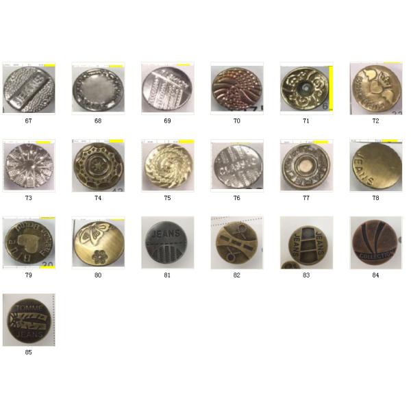 wholesale Custom Logo 17MM 20MM Iron Stainless steel Brass Jeans Button Bottons