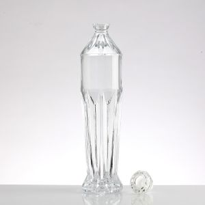 Hot Stamping Surface Handling 1000ml Glass Fancy Liquor Bottle for Wine Vodka