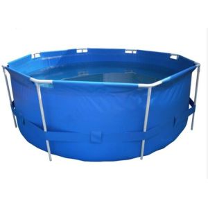 Anti Leaking 2.6x1.2m Round PVC Fish Farming Tank Fish Pond Plastic Tank Diy