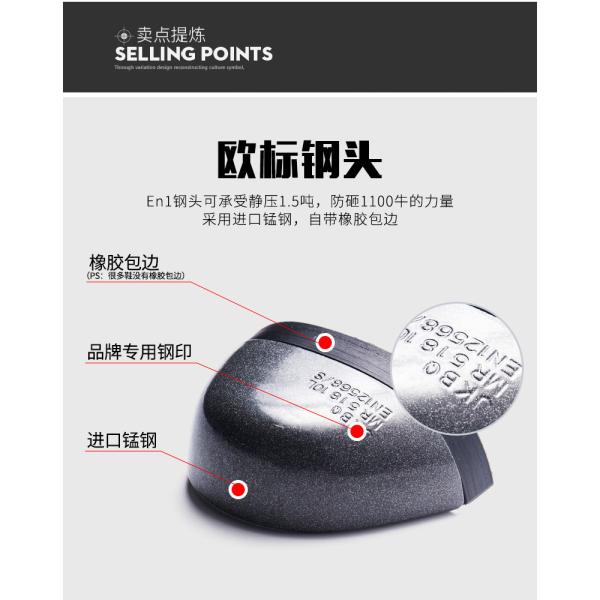 Comfortable Safety Shoes Cowhide Leather Safety Shoes Steel Toe For Men Safety Shoes Kevlar Work Shoes Rubber Sole Work Shoes