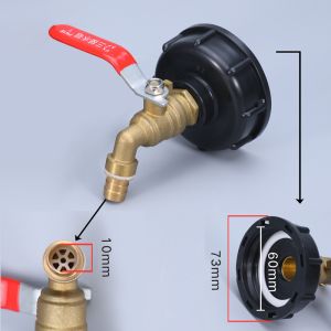 IBC Tank Fitting Adapter S60x6 Coupling with Hose Barb 1/2" 3/4" 1" Round Head