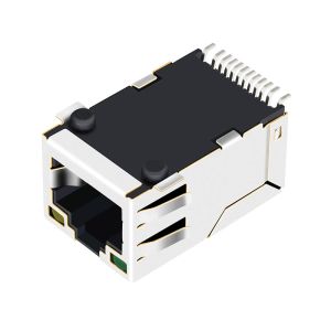 J3026G21DNLT Surface Mount RJ45 Connector 10/100Mbps With LED