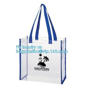 handle bag&luxury shopping paper bag, pvc simple convenient hoop handle clear