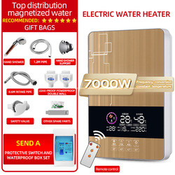 Hotel Electric Mini Tankless Shower Water Heater 7000W Wall Mounted