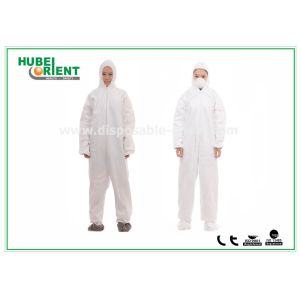 Quality SMS Protective Disposable Waterproof Coverall With Hood And Shoe Cover for sale