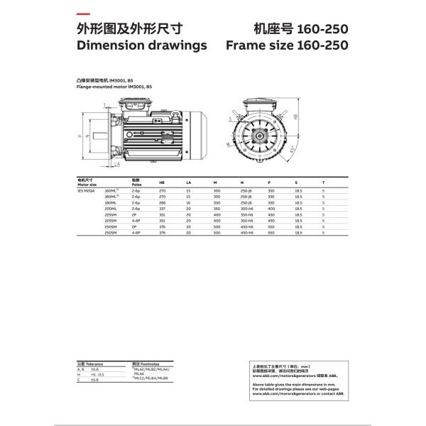 ABB Electric Motor M2QA , M3JM QA QABP M3BP Industrial Motor Foot/Flange Mounted