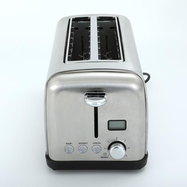 Buy 6 Time Setting Stainless Steel Long Two Slice Toaster 1400W 120V  bread toaster steel toaster at wholesale prices