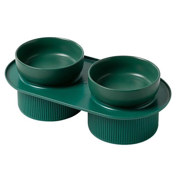 Ceramic Elevated Raised Pet Feeder Bowls With Stand
